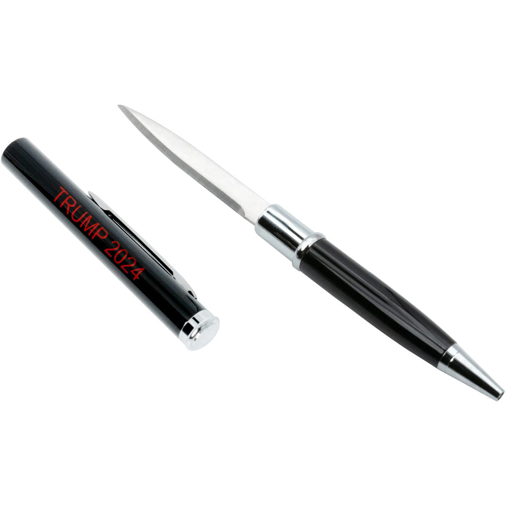 CobraTec Fixed Blade Pen Knife Trump Design Aluminum Casing