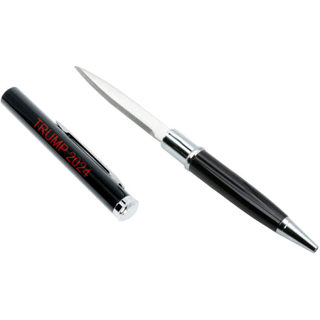CobraTec Fixed Blade Pen Knife Trump Design Aluminum Casing