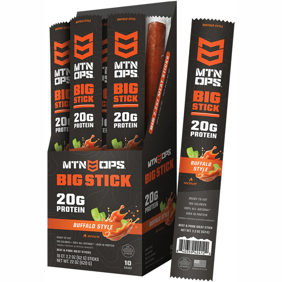 MTN Ops Big Meat Stick 10Ct Buffalo Variety