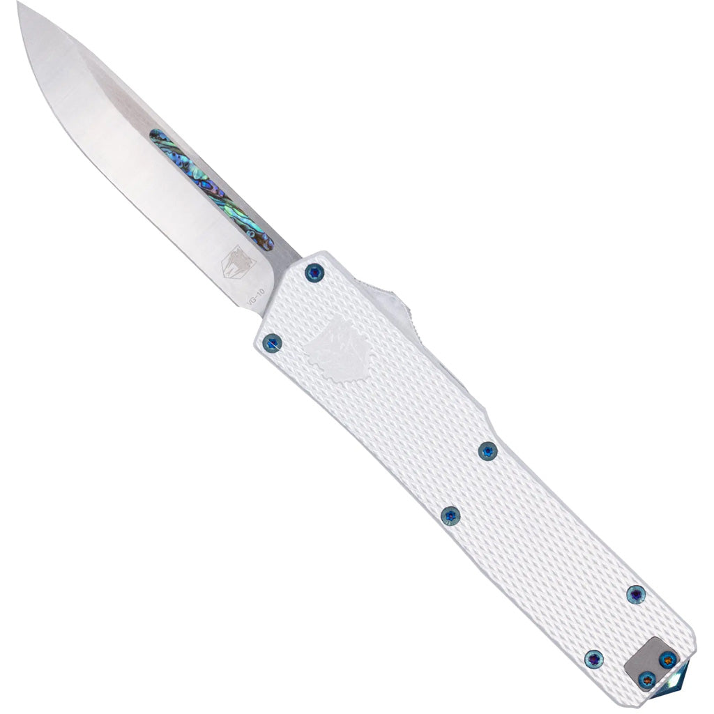 CobraTec Abalone Edge Out-the-Front Knife White/Abalone