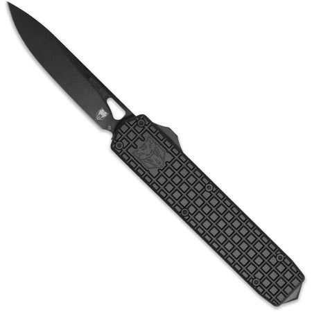 CobraTec Black Mamba OTF Auto Knife Medium Black Titanium Coated Blade