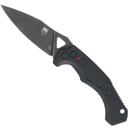 CobraTec Ryker Automatic Folder Knife Black D2 Steel Blade G-10 Handle