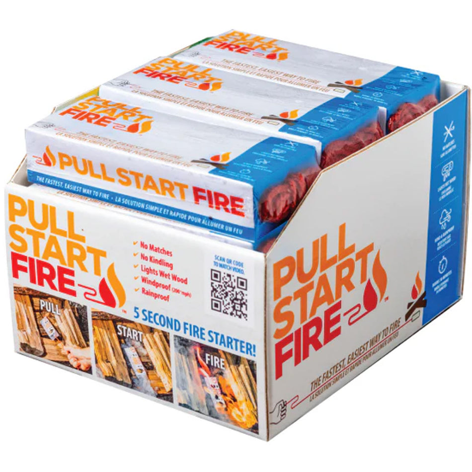 Pull Start Fire Matchless Firestarter Counter PDQ Display 12 Count