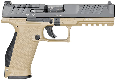 Walther Arms 2858410 PDP Optic Ready 9mm Luger 5" 18+1 Black Steel Slide Performance Duty Textured Polymer Grip (Full Size)