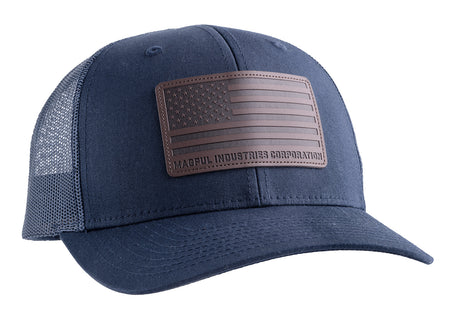 Magpul Standard Trucker Cap Navy Snapback OSFA Leather Patch MAG1212-410