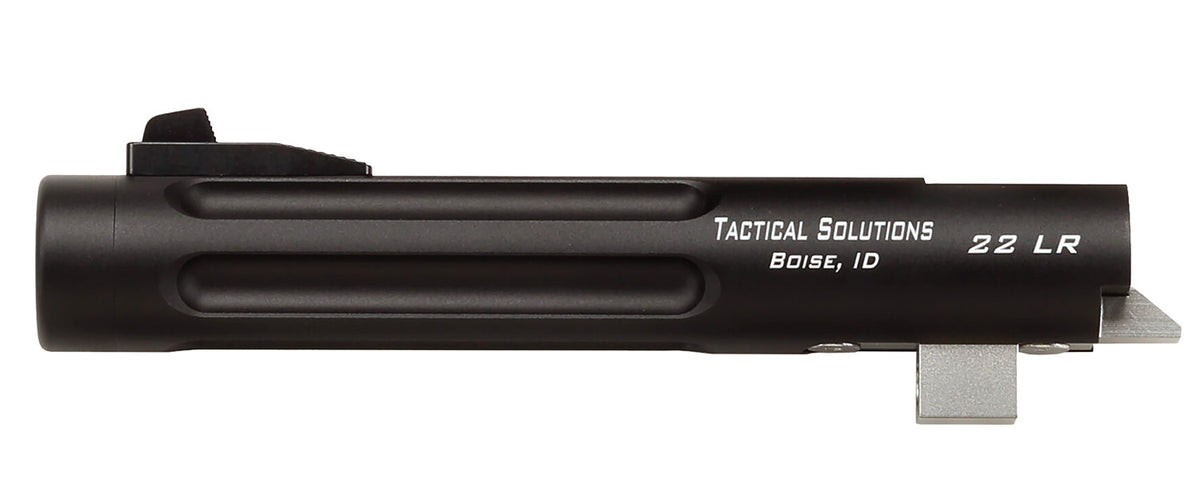 Tactical Solutions Trail-Lite 22 LR 5.50" Matte Black Fluted Pistol Barrel with Fiber Optic Sight for Browning Buck Mark