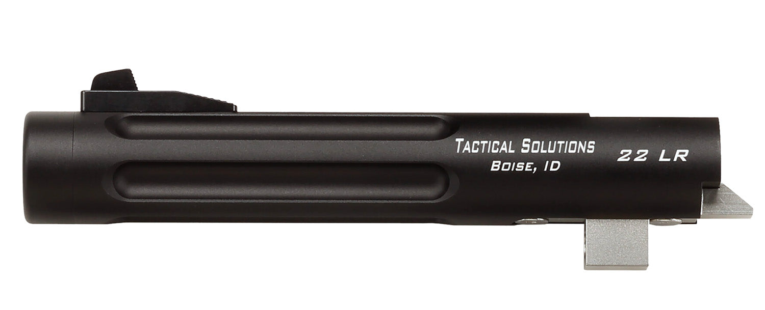 Tactical Solutions Trail-Lite 22 LR 5.50" Matte Black Fluted Pistol Barrel with Fiber Optic Sight for Browning Buck Mark