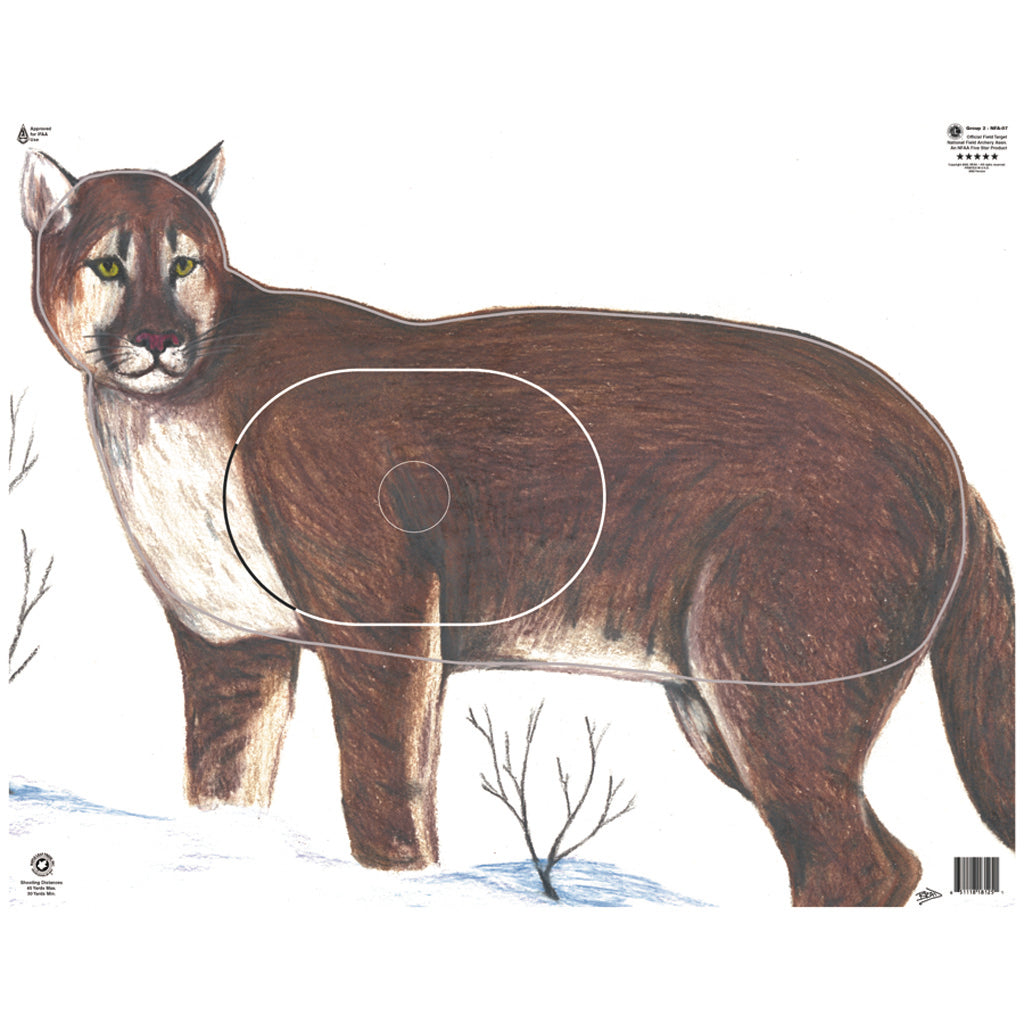 Maple Leaf Cougar NFAA Animal Faces Group 2 Archery Target