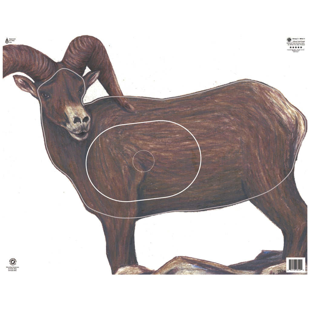 Maple Leaf Ram NFAA Animal Faces Group 2 Archery Target
