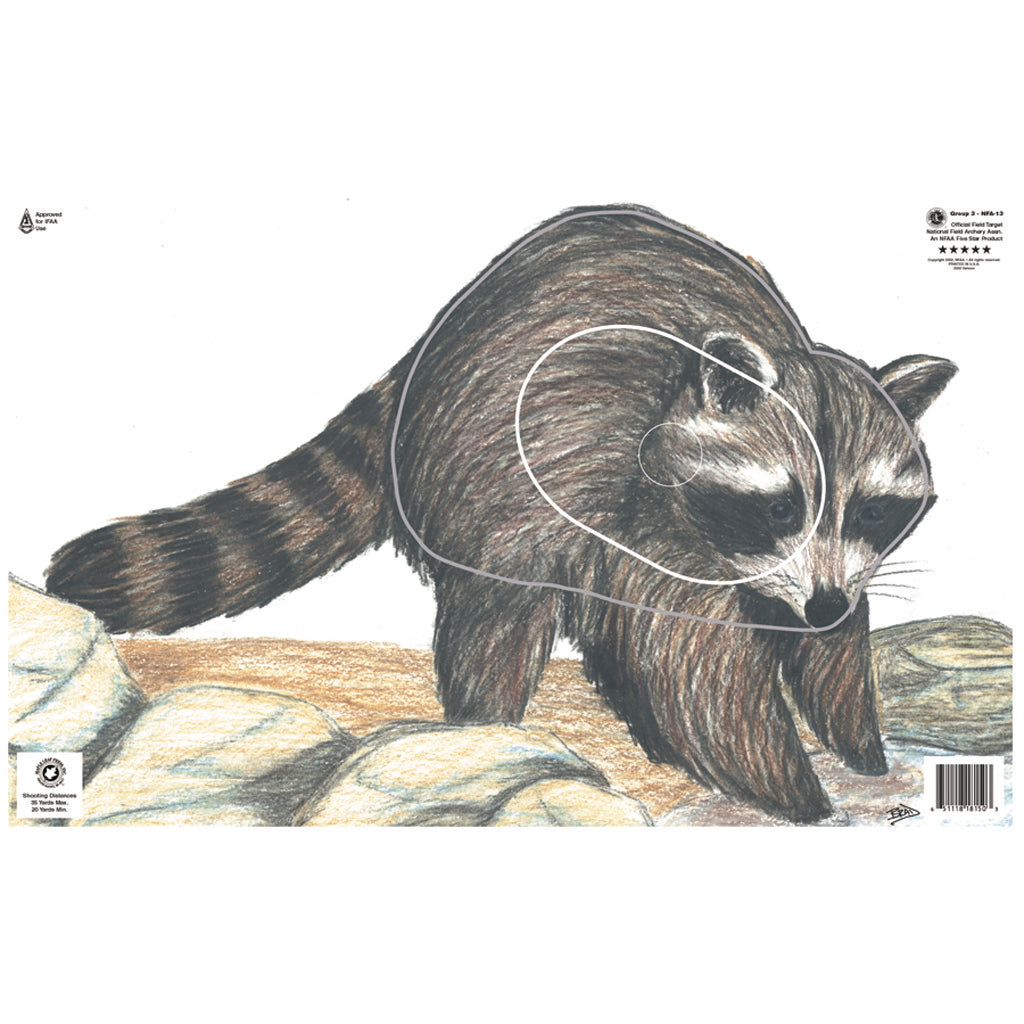 Maple Leaf Raccoon NFAA Animal Faces Group 3 Archery Target