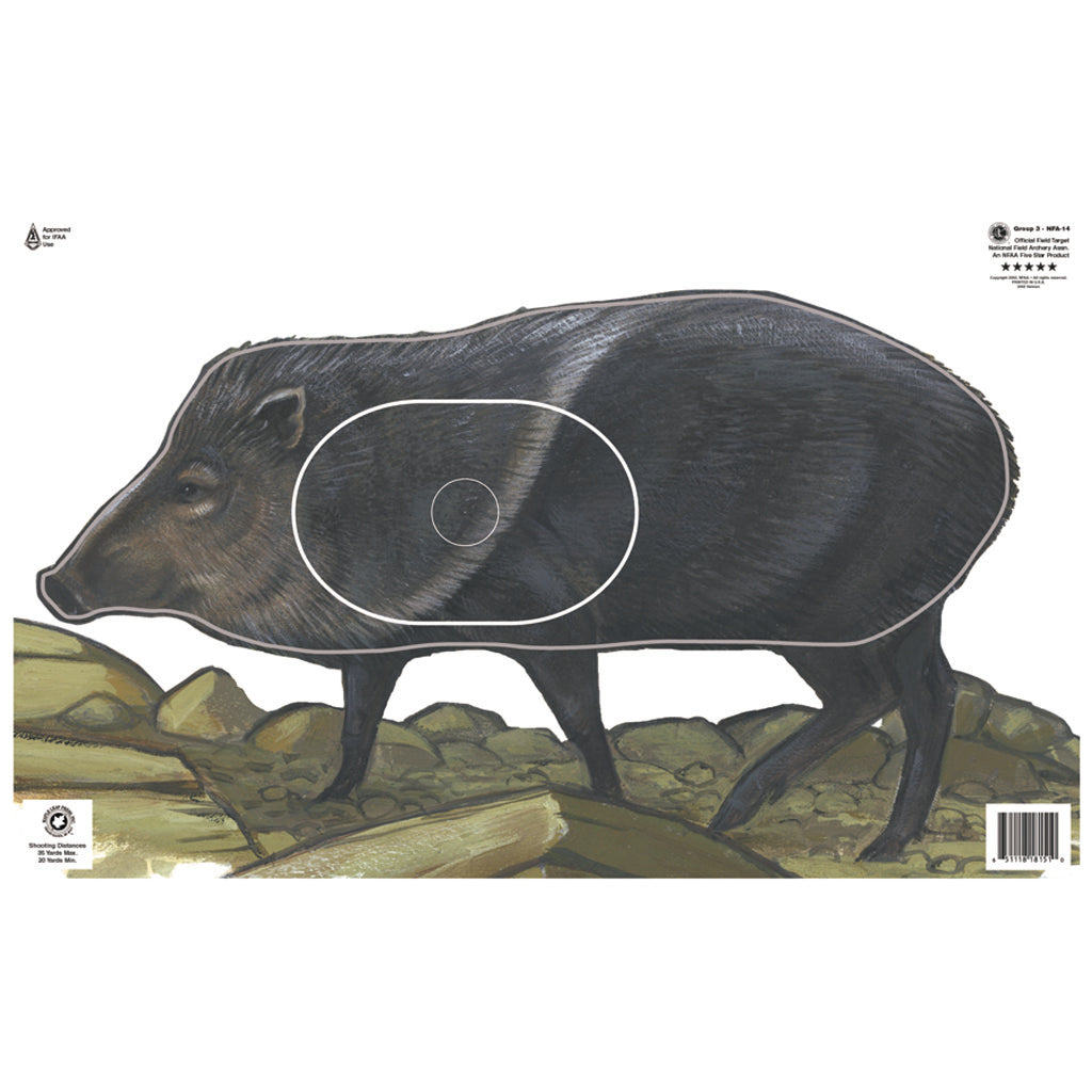 Maple Leaf Javelina NFAA Animal Faces Group 3 Archery Target