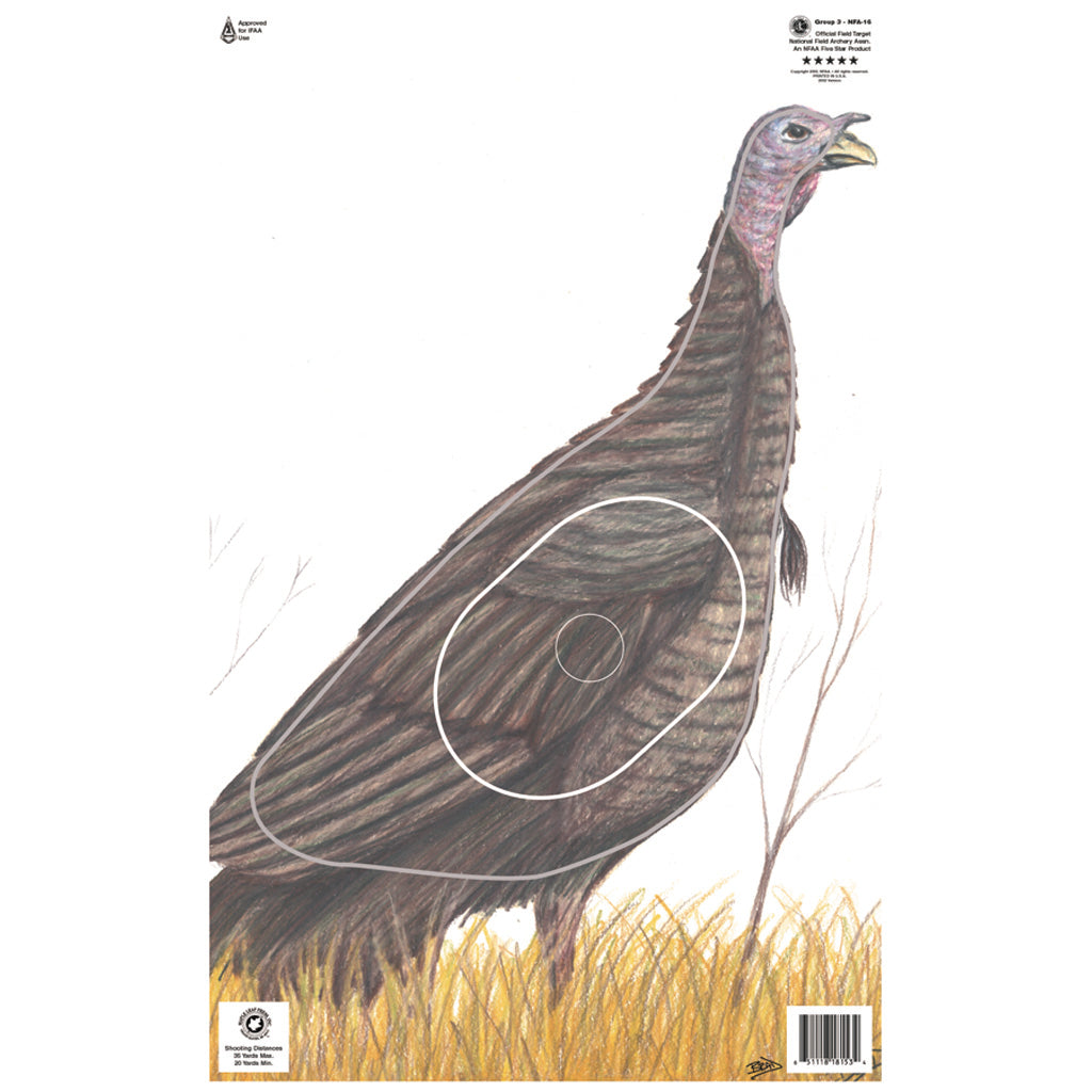 Maple Leaf Group 3 Turkey NFAA Animal Round Target Face