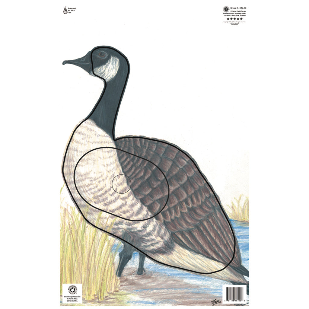 Maple Leaf Group 3 Goose NFAA Animal Round Target Face