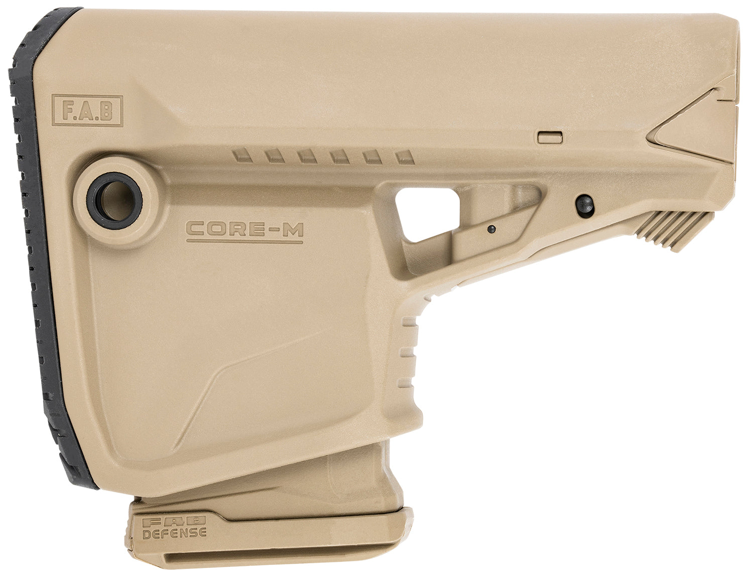 FAB Defense FXGLCOREMAGT Tan Polymer AR-15 Survival Buttstock with Integrated Magazine Carrier (Tube Not Included)