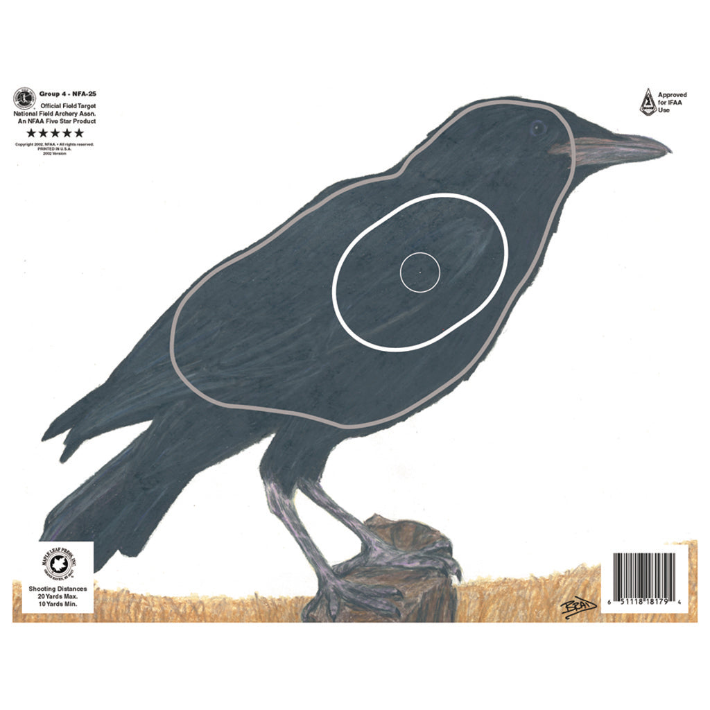 Maple Leaf Group 4 Crow NFAA Animal Round Target Face