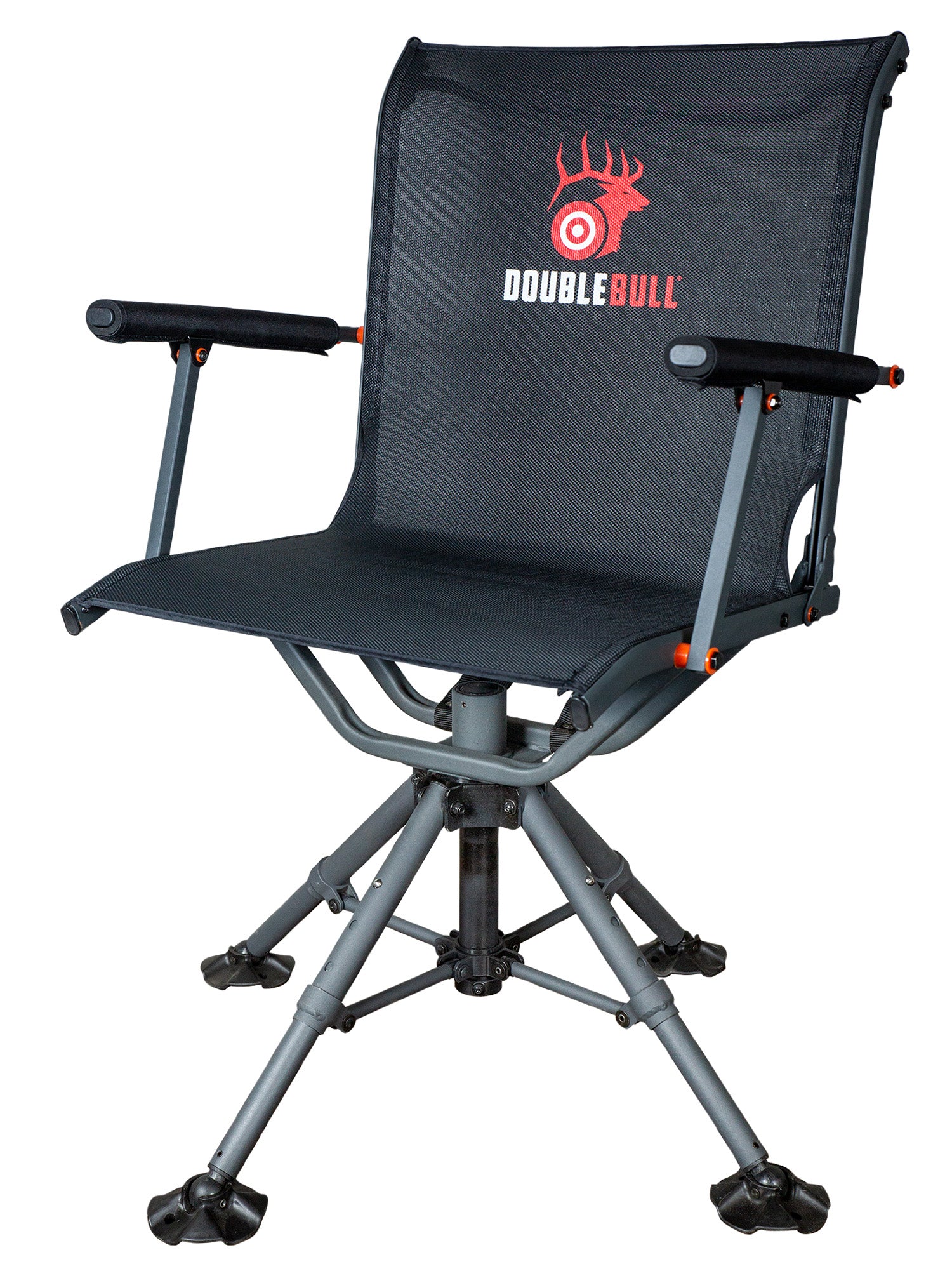 Primos 65166 Double Bull Swivel Seat Black 360 Degree Range of Motion 4 Adjustable Legs