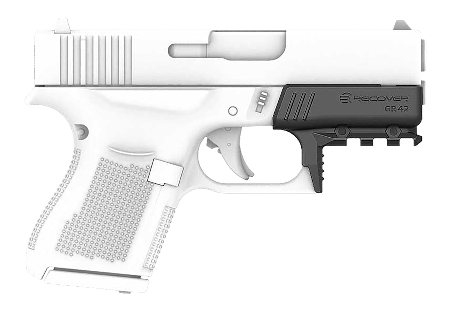 Recover Tactical GR4201 Black Rail Adapter Compatible with Glock 42