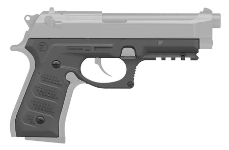 Recover Tactical Gray Polymer Grip Rail System Fits Most Beretta 92 and M9 Models