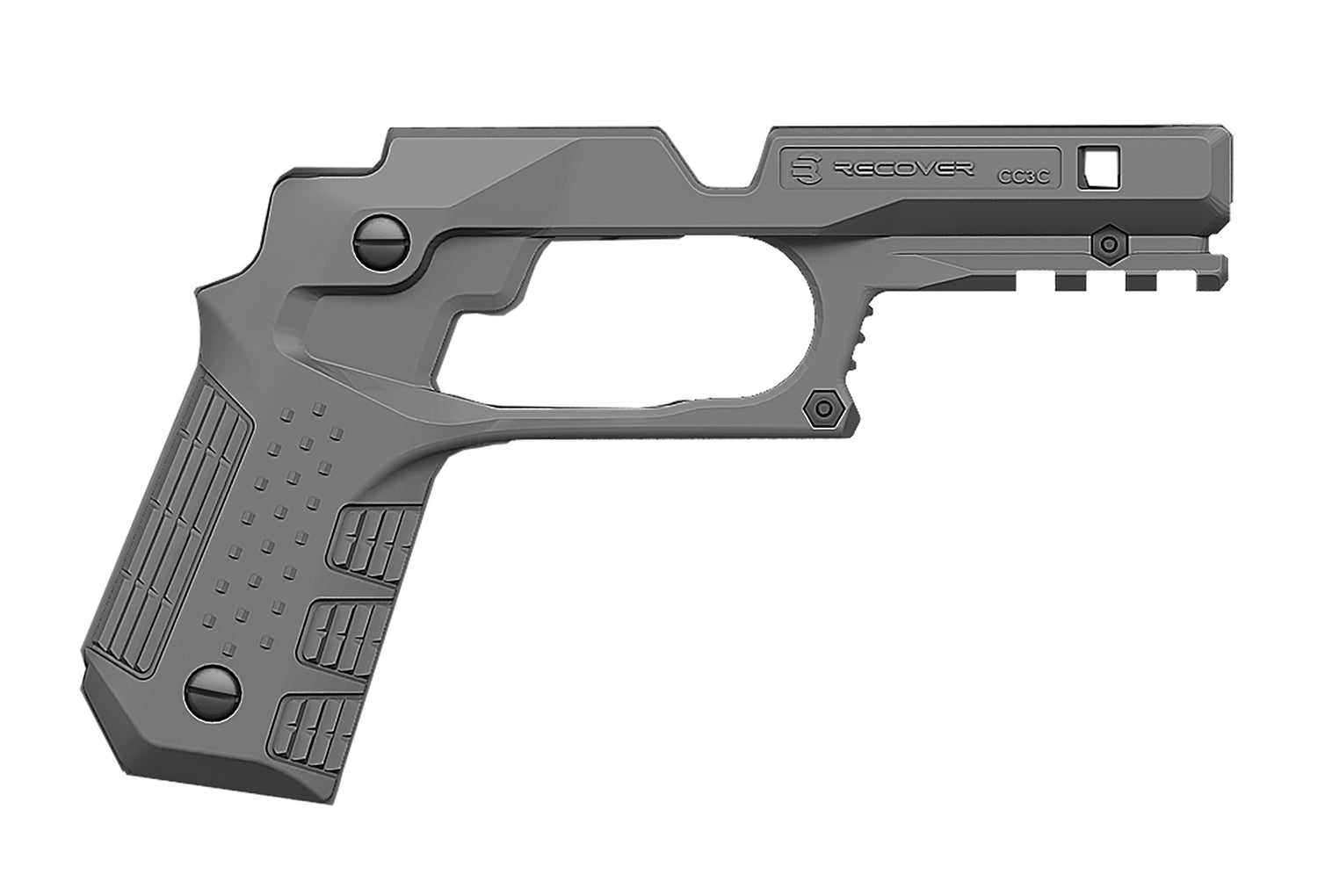 Recover Tactical CC3C-04 Compact 1911 Gray Polymer Grip and Rail System