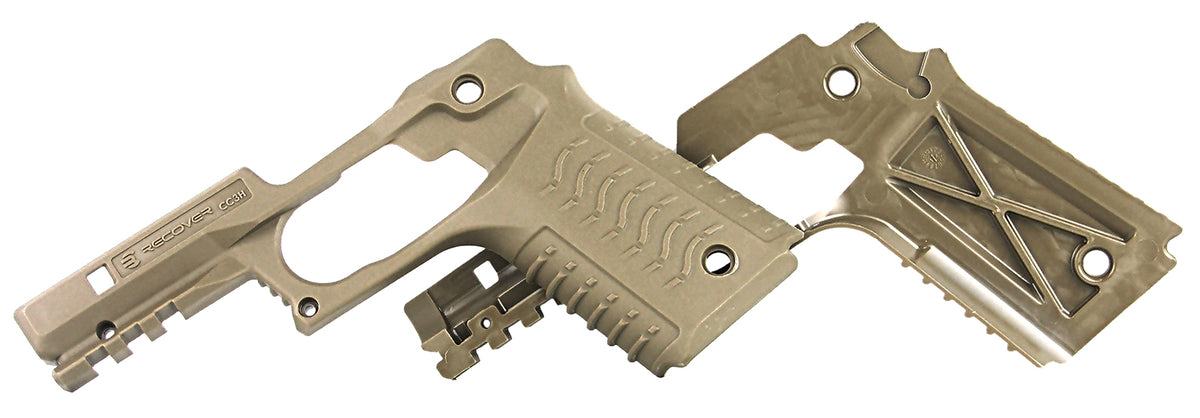 Recover Tactical CC3H-02 Standard Frame 1911 Picatinny Grip Rail System Tan Polymer