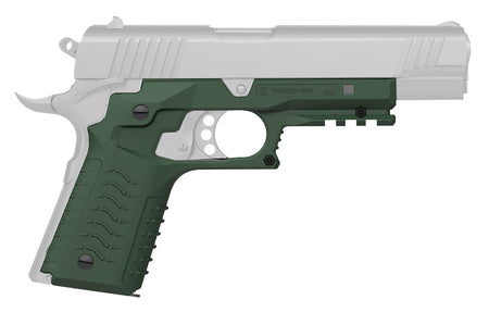 Recover Tactical CC3H03 Standard Frame 1911 OD Green Polymer Grip and Rail System