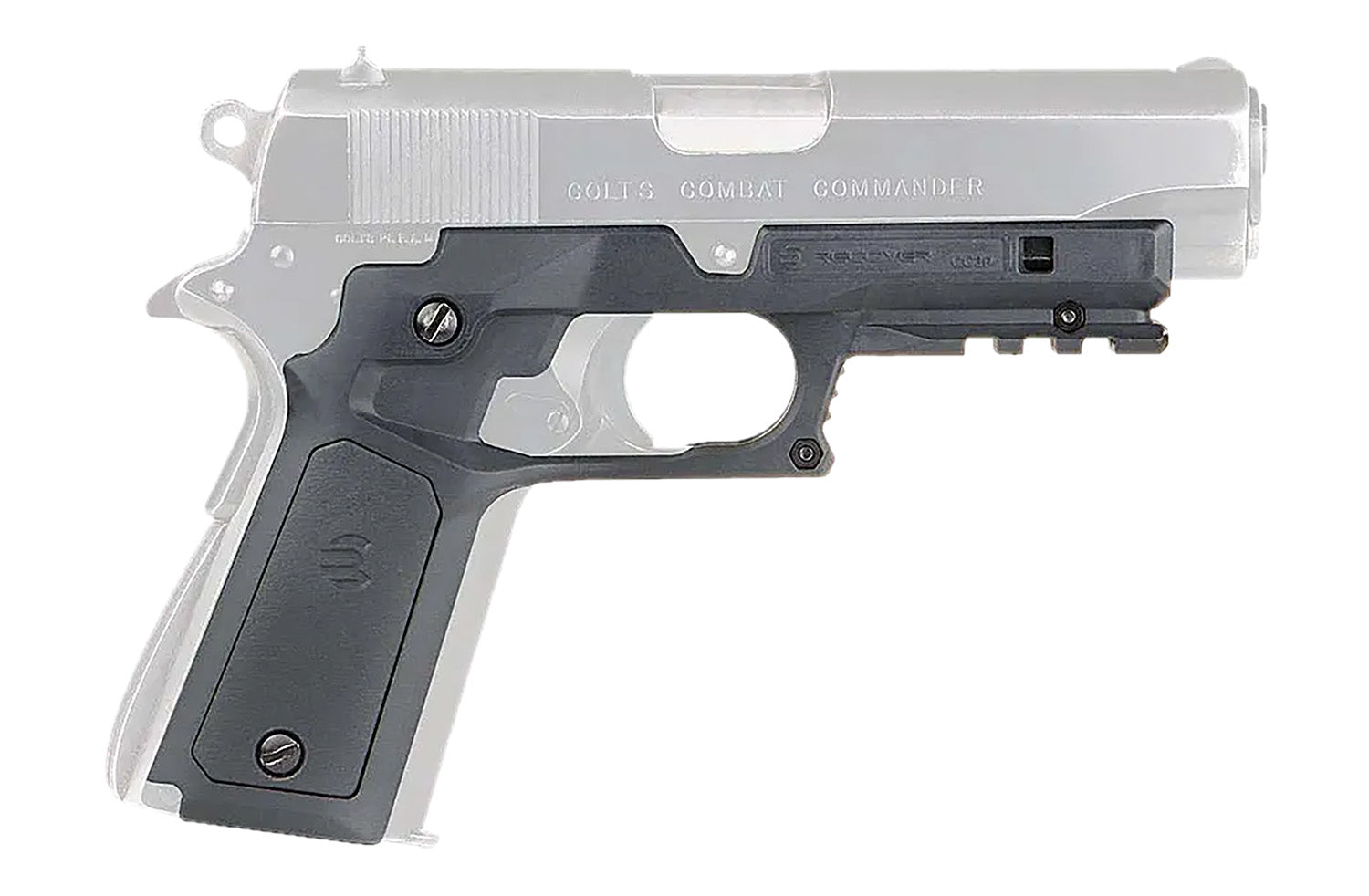 Recover Tactical CC3P0504 Standard Frame 1911 Grip System Gray Polymer w/ Light/Dark Gray Panels