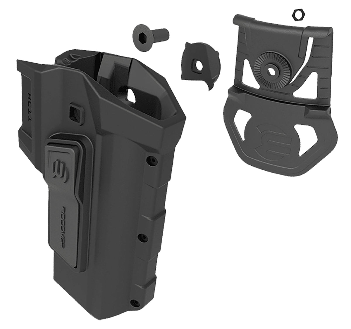 Recover Tactical HC11 Black Polymer OWB Belt Holster for 1911 Pistols Right Hand