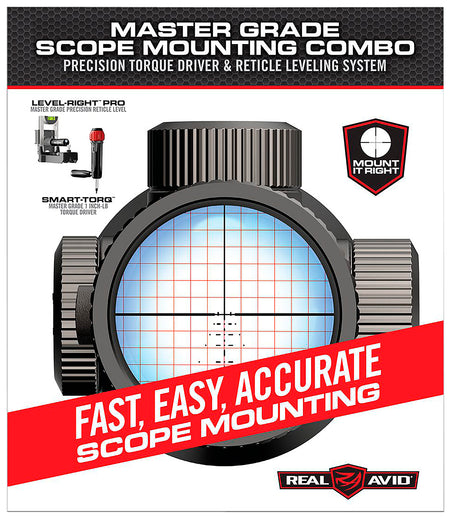 Real Avid AVMSMK Scope Mounting Combo Includes Precision Torque Driver and Reticle Level