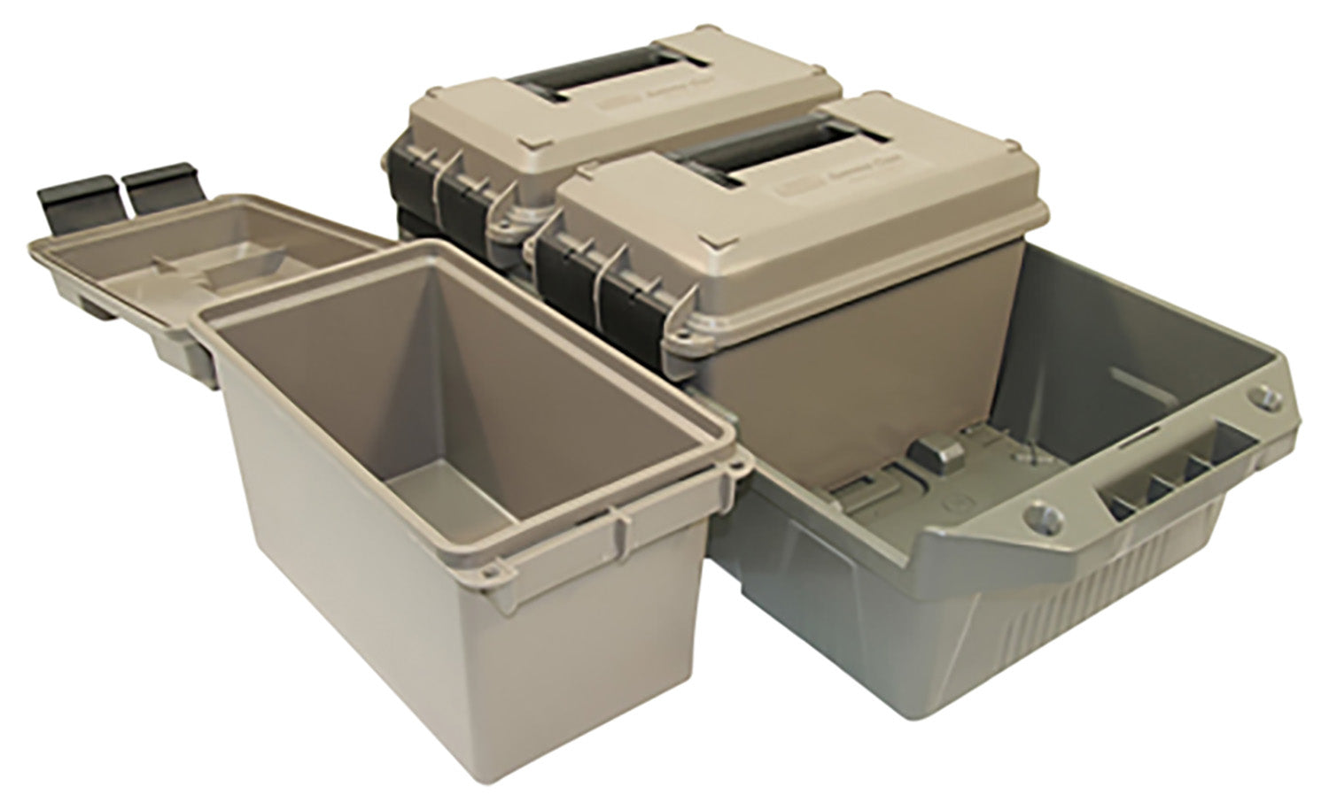MTM Case-Gard AC3C Multi-Caliber Ammo Storage Crate with Three 50Cal Cans Dark Earth/Army Green