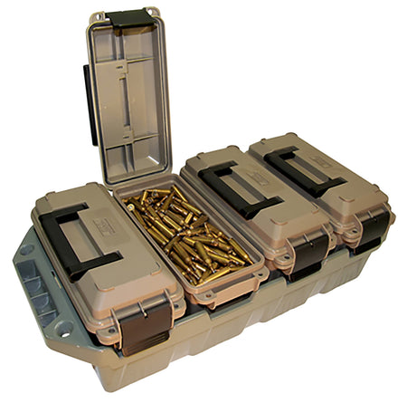 MTM Case-Gard AC4C Multi-Caliber Ammo Storage Crate with Four 30Cal Cans Dark Earth/Army Green