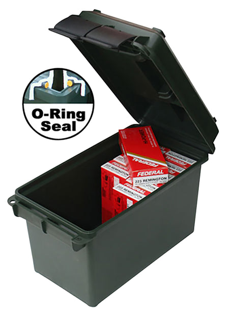 MTM Case-Gard AC50C40 50Cal Rifle Ammo Can Black Polypropylene Water-Resistant