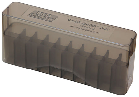 MTM Case-Gard J20MLD41 Clear Smoke Polypropylene Slip-Top Ammo Box 30-30 Win/45-70 Gov 20rd