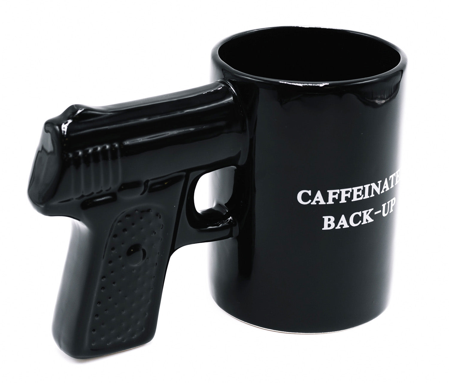 Caliber Gourmet CBGM1049 Gun Mug Black Ceramic - Dishwasher & Microwave Safe