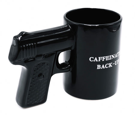 Caliber Gourmet CBGM1049 Gun Mug Black Ceramic - Dishwasher & Microwave Safe