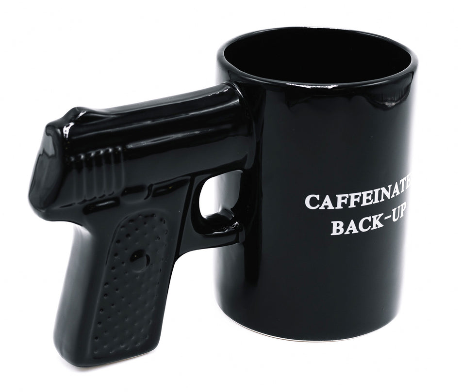 Caliber Gourmet CBGM1049 Gun Mug Black Ceramic - Dishwasher & Microwave Safe