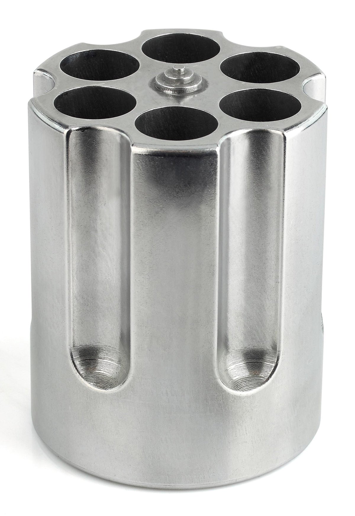 Caliber Gourmet CBG1007 Silver Aluminum Pistol Cylinder Pen Holder 3.25" x 2.75"