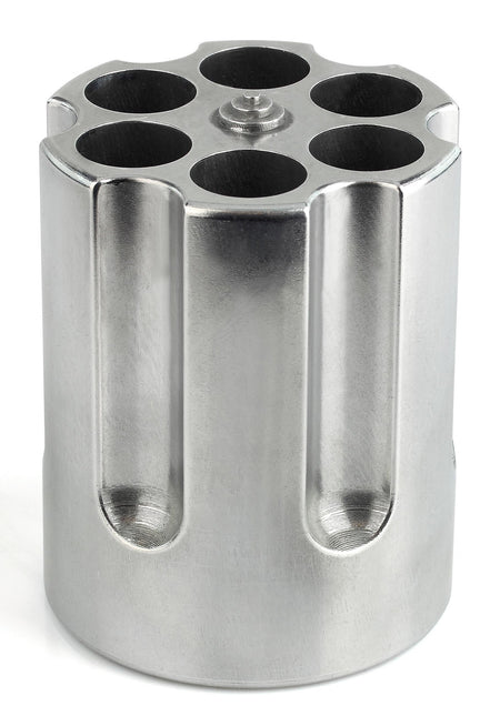 Caliber Gourmet CBG1007 Silver Aluminum Pistol Cylinder Pen Holder 3.25" x 2.75"