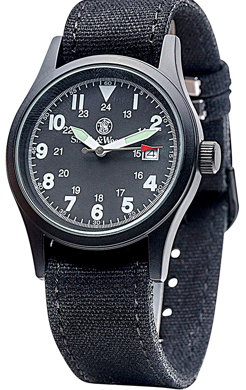 Smith & Wesson Men's Black Military Watch Quartz Movement