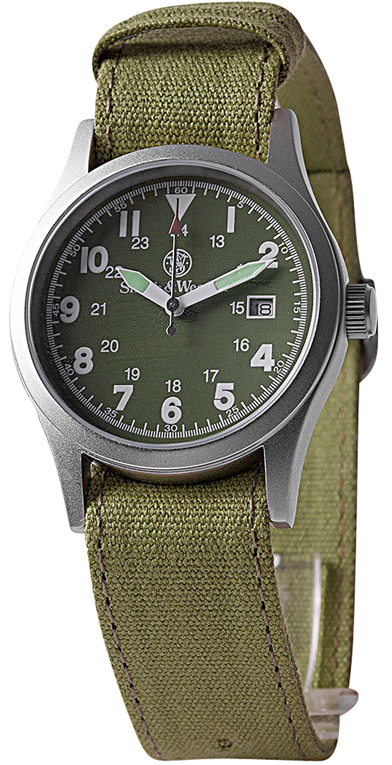 Smith & Wesson OD Green Military Watch Quartz Movement with Date Display