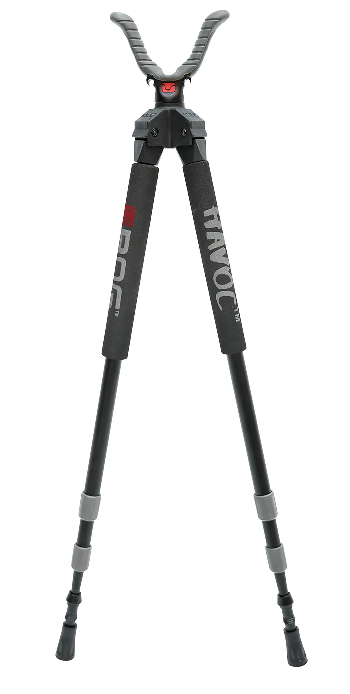 Bog-Pod 1100478 Havoc Shooting Bipod Black Aluminum 360 Degree Pan Vertical Adjustment 21-50 Inch