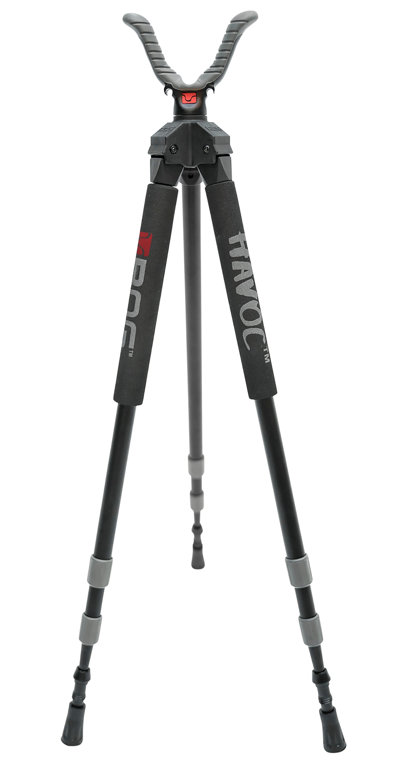 Bog-Pod 1100479 Havoc Shooting Tripod Black Aluminum 360 Degree Pan Vertical Adjustment 22-50 Inch