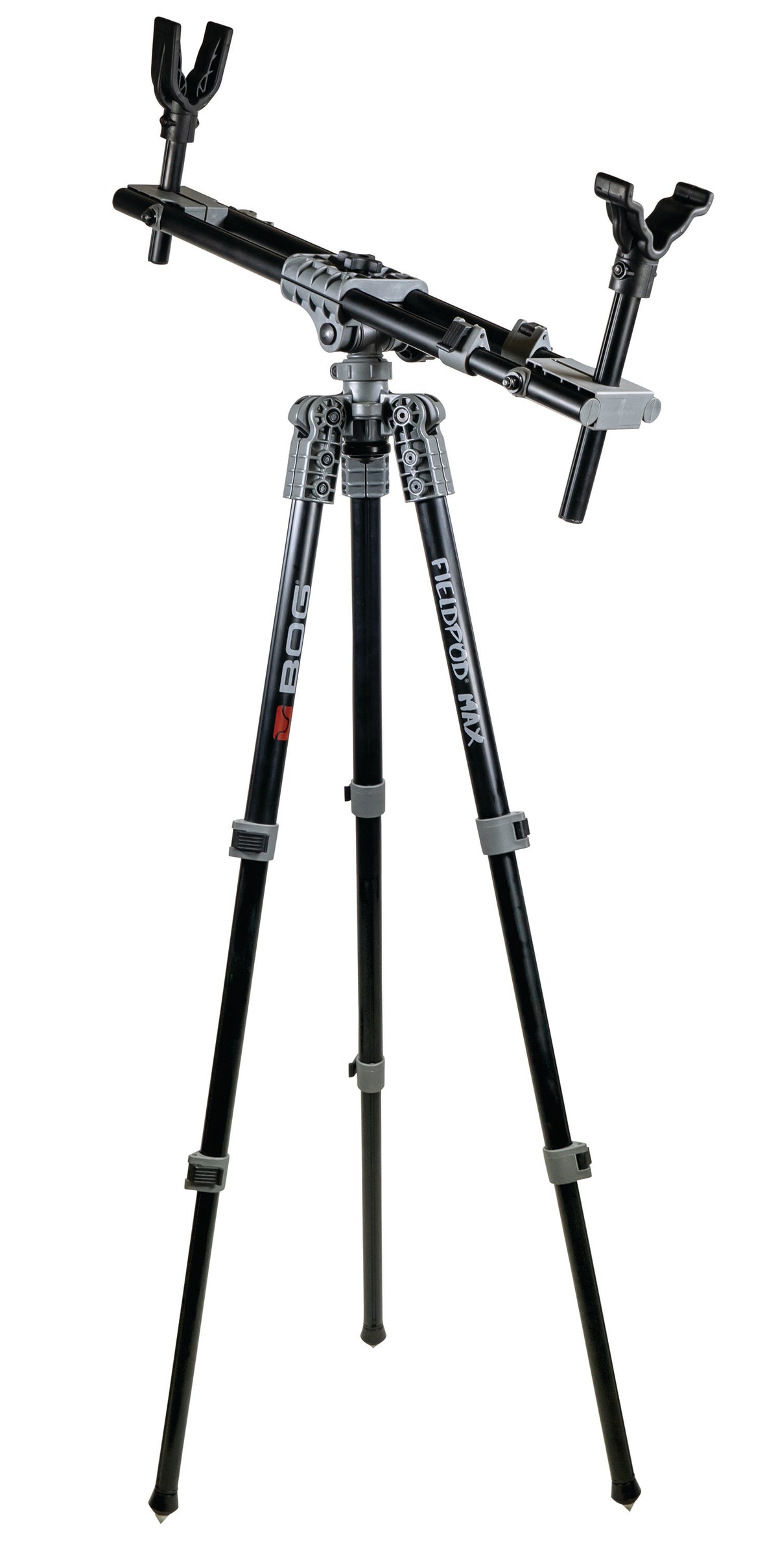 Bog-Pod 1100473 Fieldpod Max Tripod Black Spike Feet Bubble Level Carry Strap Vertical 20-48 Inch