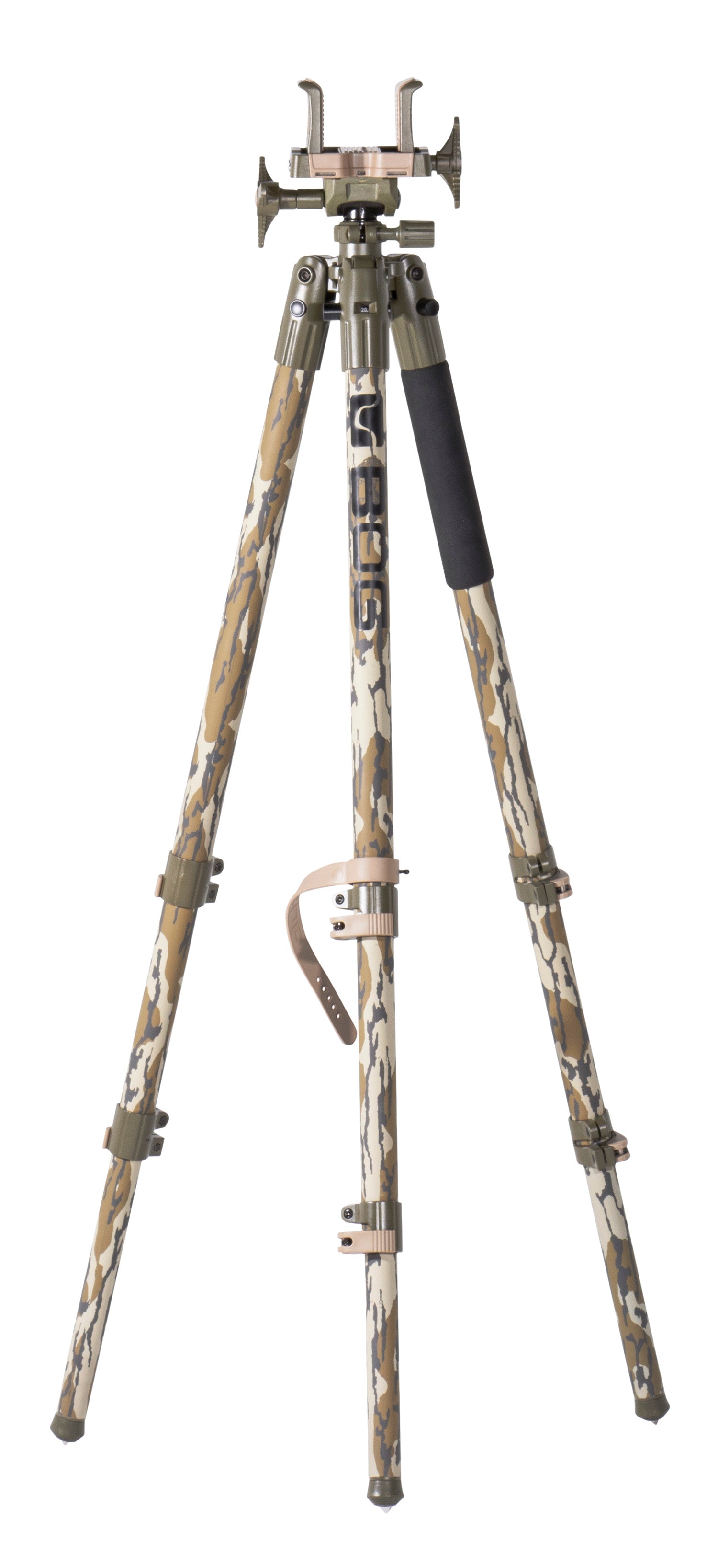Bog-Pod DeathGrip Camo Tripod Mossy Oak Bottomland Aluminum 7 to 59 Inch
