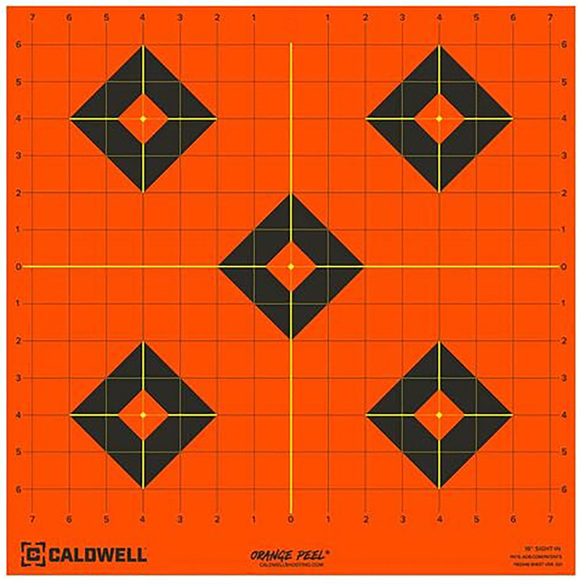 Caldwell 1166106 Orange Peel 16" Diamond Flake-Off Self-Adhesive Paper Shooting Target Black/Orange 5 Sheets