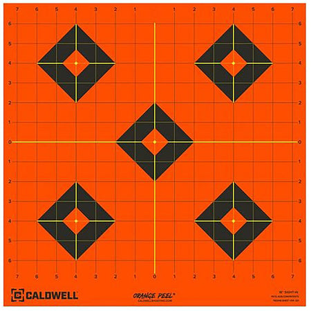 Caldwell 1166106 Orange Peel 16" Diamond Flake-Off Self-Adhesive Paper Shooting Target Black/Orange 5 Sheets