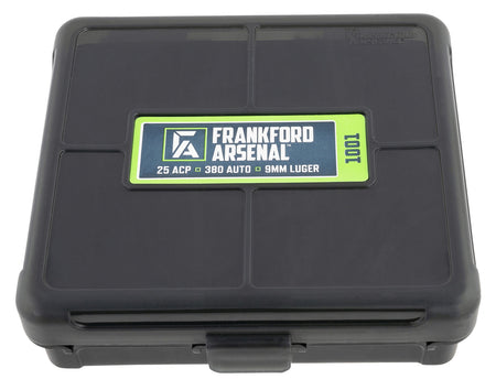 Frankford Arsenal 1083797 Black Polymer Hinge-Top Ammo Storage Box 9mm/380ACP 100rd