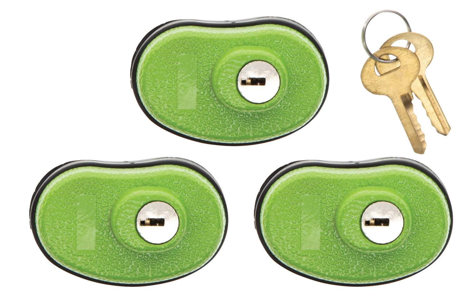 Lockdown 1118825 Green Rubber Keyed Trigger Lock Set of 3