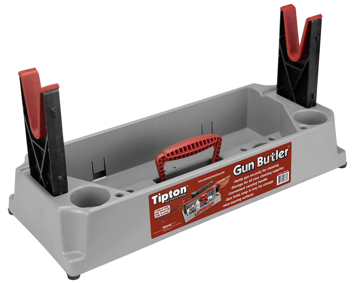 Tipton Gun Butler Rifle/Shotgun Cleaning Carry Station Gray and Red