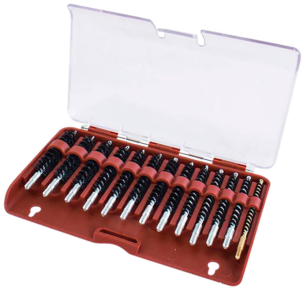 Tipton .17-.45 Cal Rifle Bore Brush Assortment Stainless Steel Nylon Bristles 14-Piece