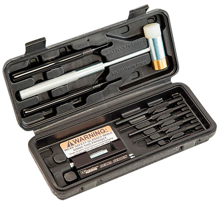 Wheeler Complete AR15 Roll Pin Installation Punch Set with Two-Sided Hammer, Black Steel